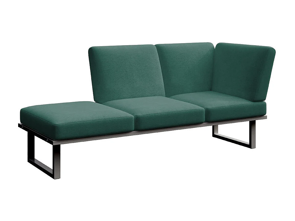 Soldeo ligstoel chaise longue diepgroene - antraciet frame