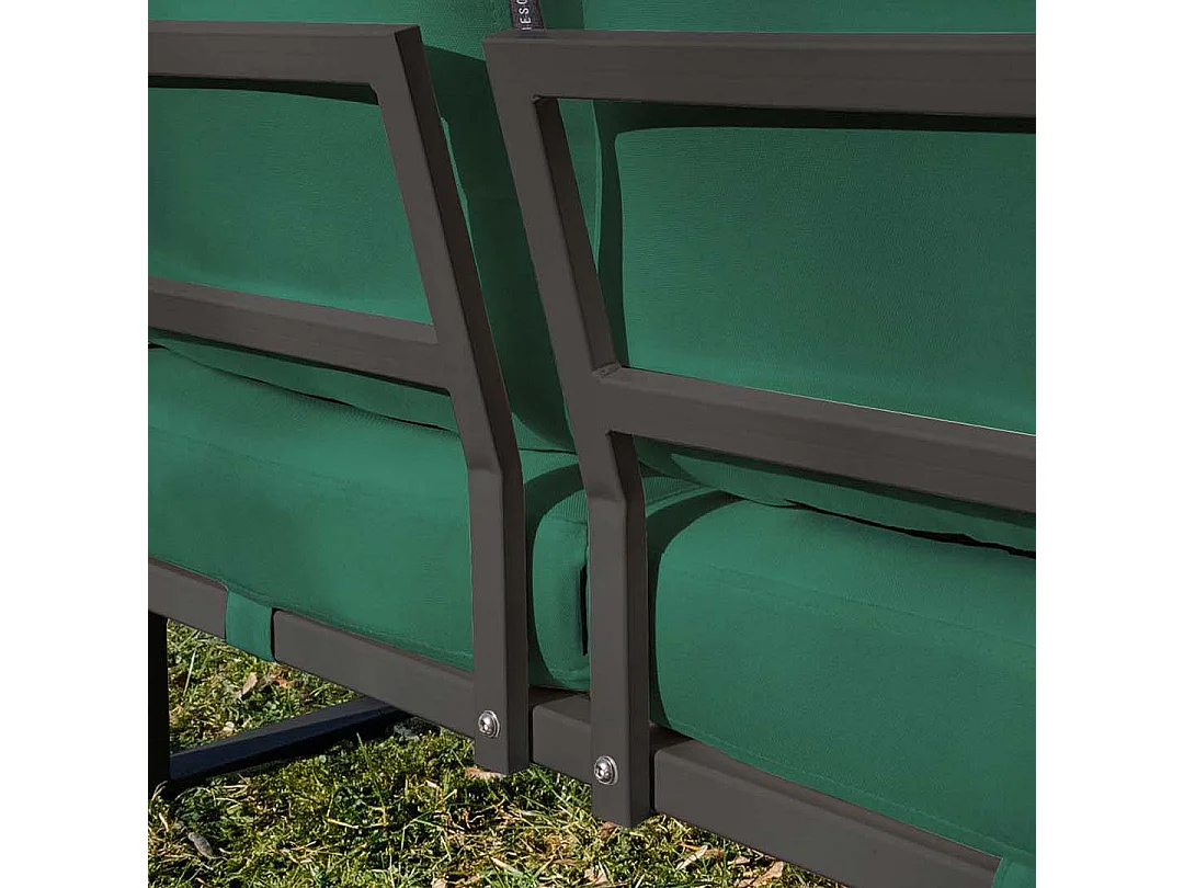 Soldeo ligstoel chaise longue diepgroene - antraciet frame