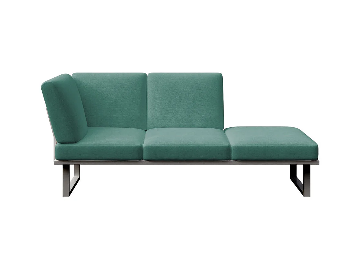 Méridienne Soledo Vert profond - Cadre Anthracite