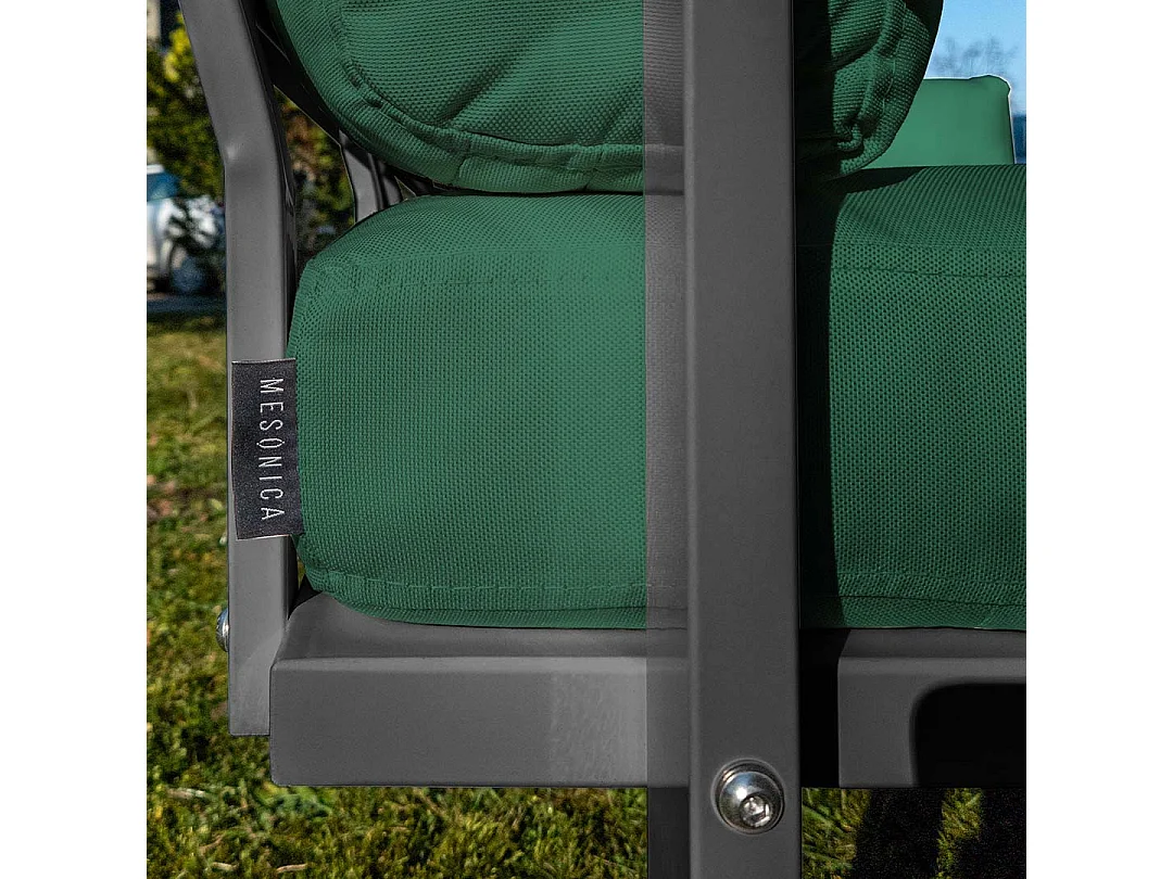 Soldeo ligstoel chaise longue diepgroene - antraciet frame