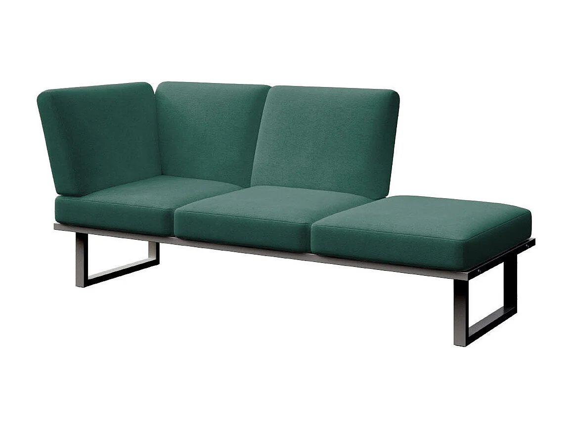 Méridienne Soledo Vert profond - Cadre Anthracite