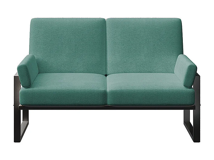 Soledo 2-zitsbank in diepgroen - antraciet frame