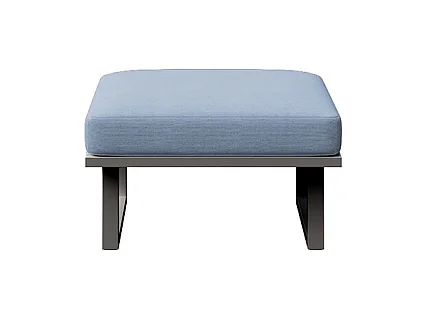 Pouf Soledo Bleu clair - Structure anthracite