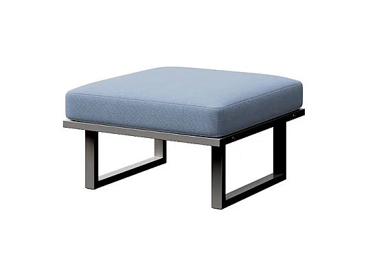 Pouf Soledo Bleu clair - Structure anthracite