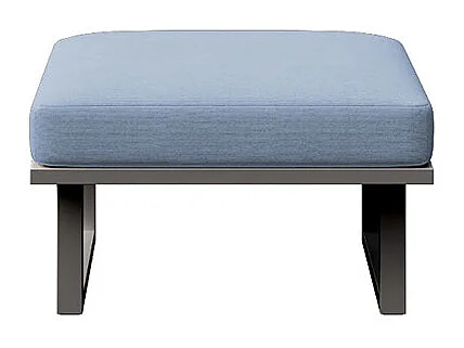 Pouf Soledo Bleu clair - Structure anthracite