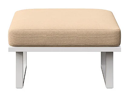 Pouf Soledo Cappucino - Cadre blanc