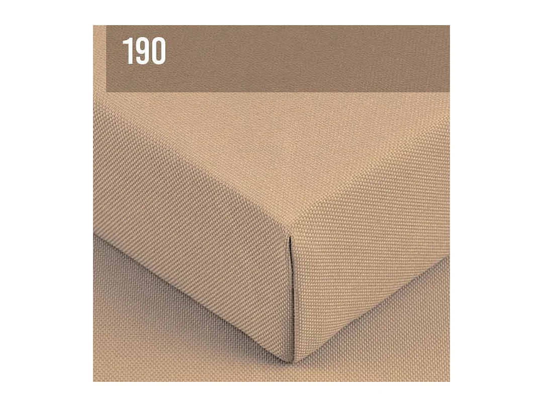 Pouf Soledo Cappucino - Cadre blanc
