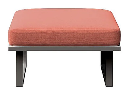 Pouf Soledo Corail - Structure anthracite