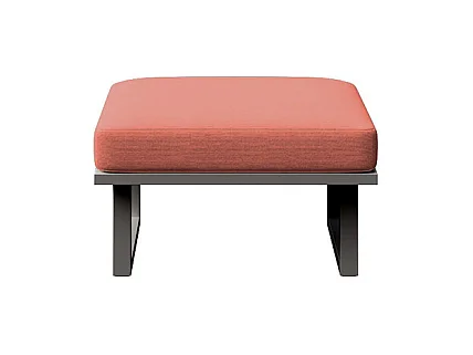 Pouf Soledo Corail - Structure anthracite