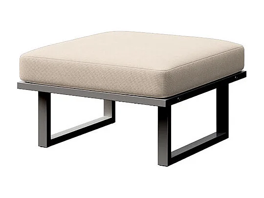 Pouf Soledo Beige clair - Structure Anthracite