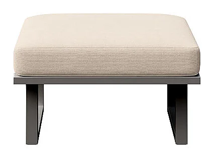 Pouf Soledo Beige clair - Structure Anthracite
