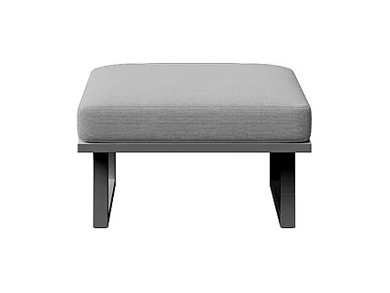 Pouf Soledo Gris clair - Structure Anthracite