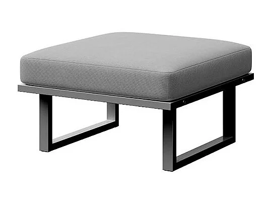 Pouf Soledo Gris clair - Structure Anthracite