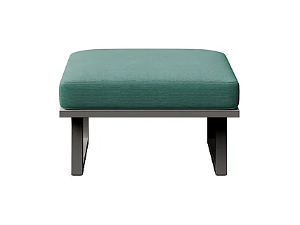 Pouf Soledo Vert profond - Structure Anthracite