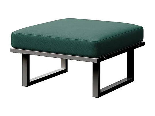 Pouf Soledo Vert profond - Structure Anthracite
