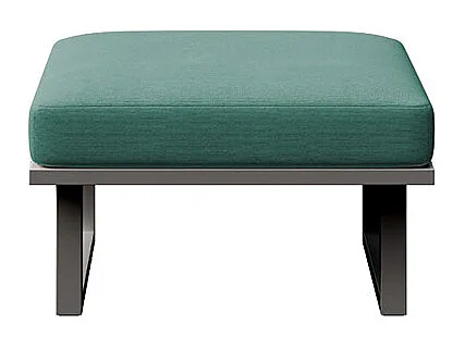 Pouf Soledo Vert profond - Structure Anthracite