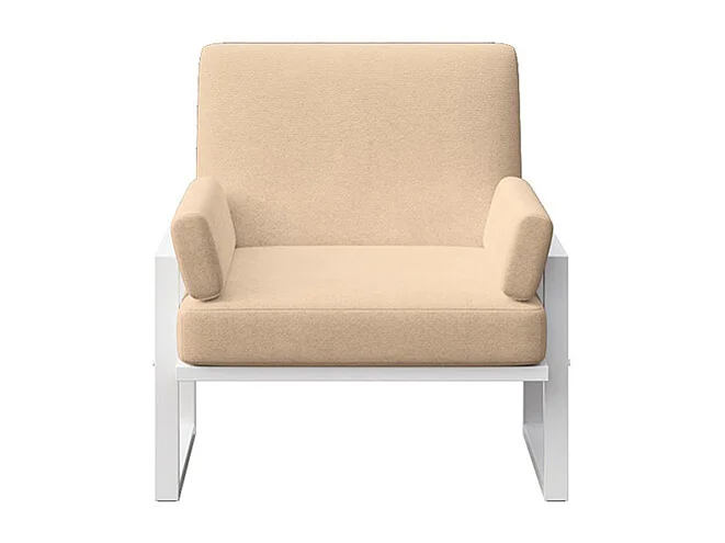 Soledo fauteuil cappuccino - wit frame