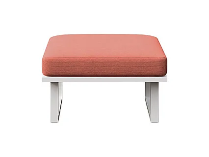 Pouf Soledo Corail - Structure blanc