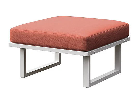 Pouf Soledo Corail - Structure blanc