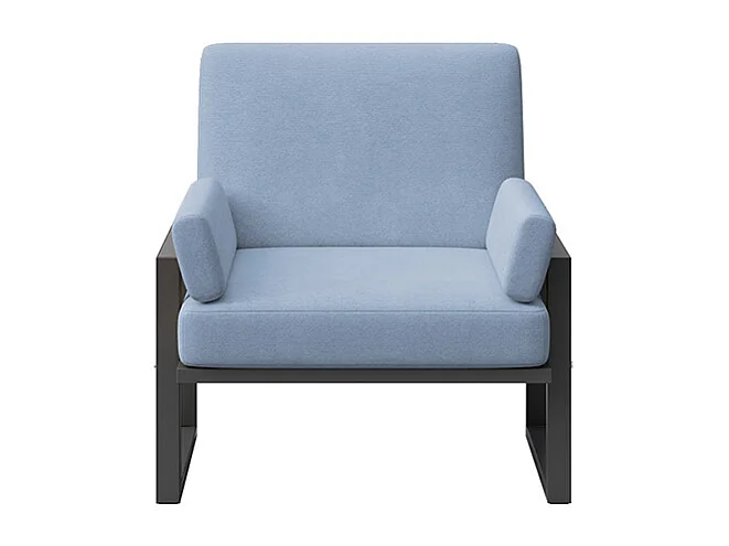 Fauteuil Soledo Bleu clair - Structure anthracite