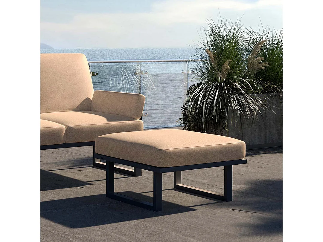 Pouf Soledo Cappucino - Structure anthracite