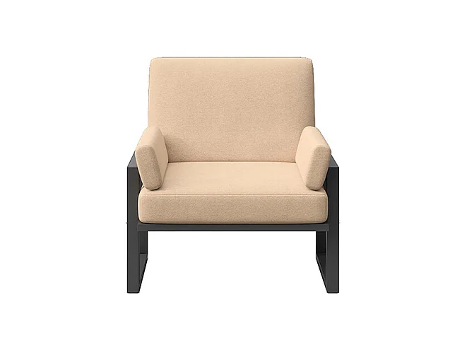 Fauteuil Soledo Cappucino - Structure Anthracite
