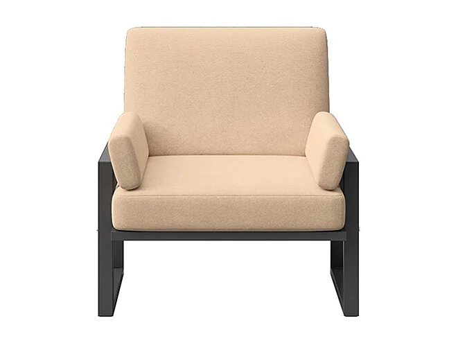 Fauteuil Soledo Cappucino - Structure Anthracite