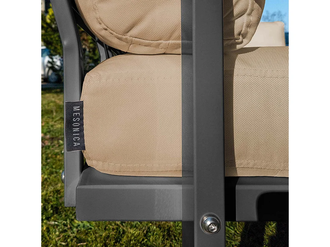 Fauteuil Soledo Cappucino - Structure Anthracite