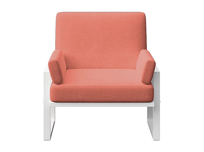 Soledo fauteuil coral - wit frame