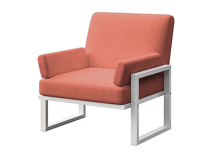 Fauteuil Soledo Corail - Structure blanc