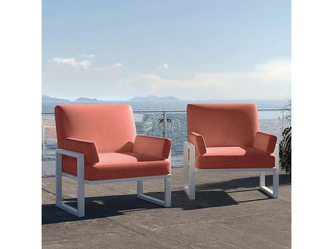 Fauteuil Soledo Corail - Structure blanc