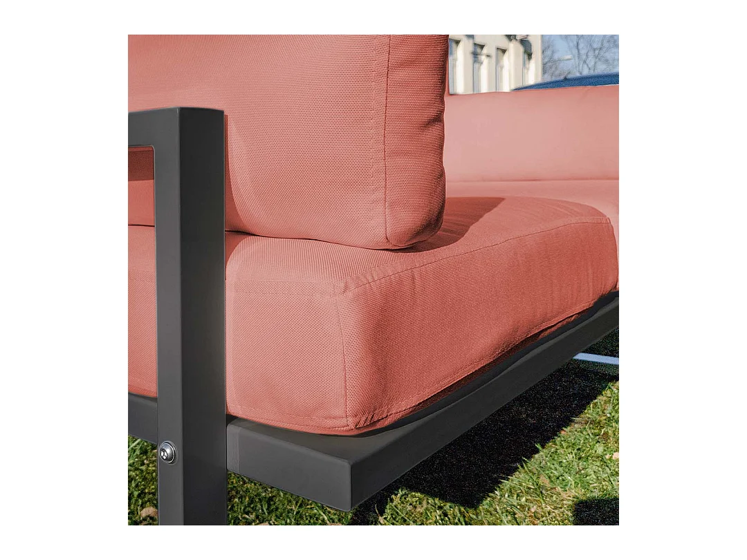 Fauteuil Soledo Corail - Structure Anthracite