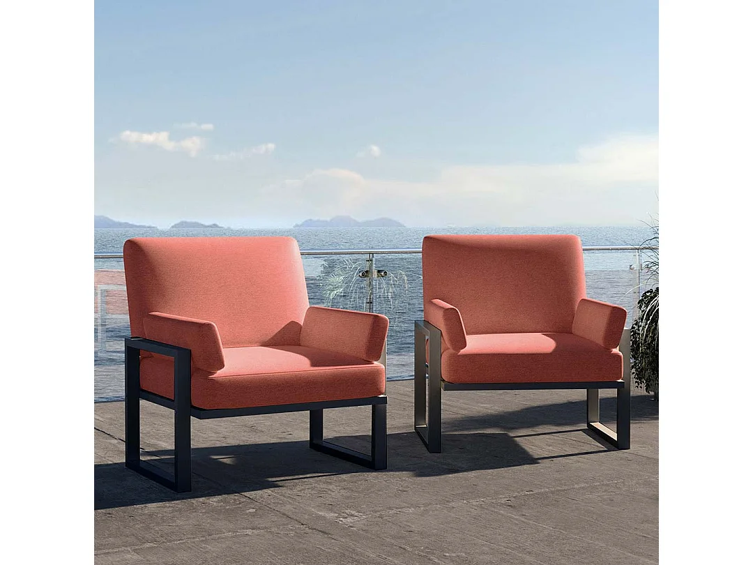 Fauteuil Soledo Corail - Structure Anthracite