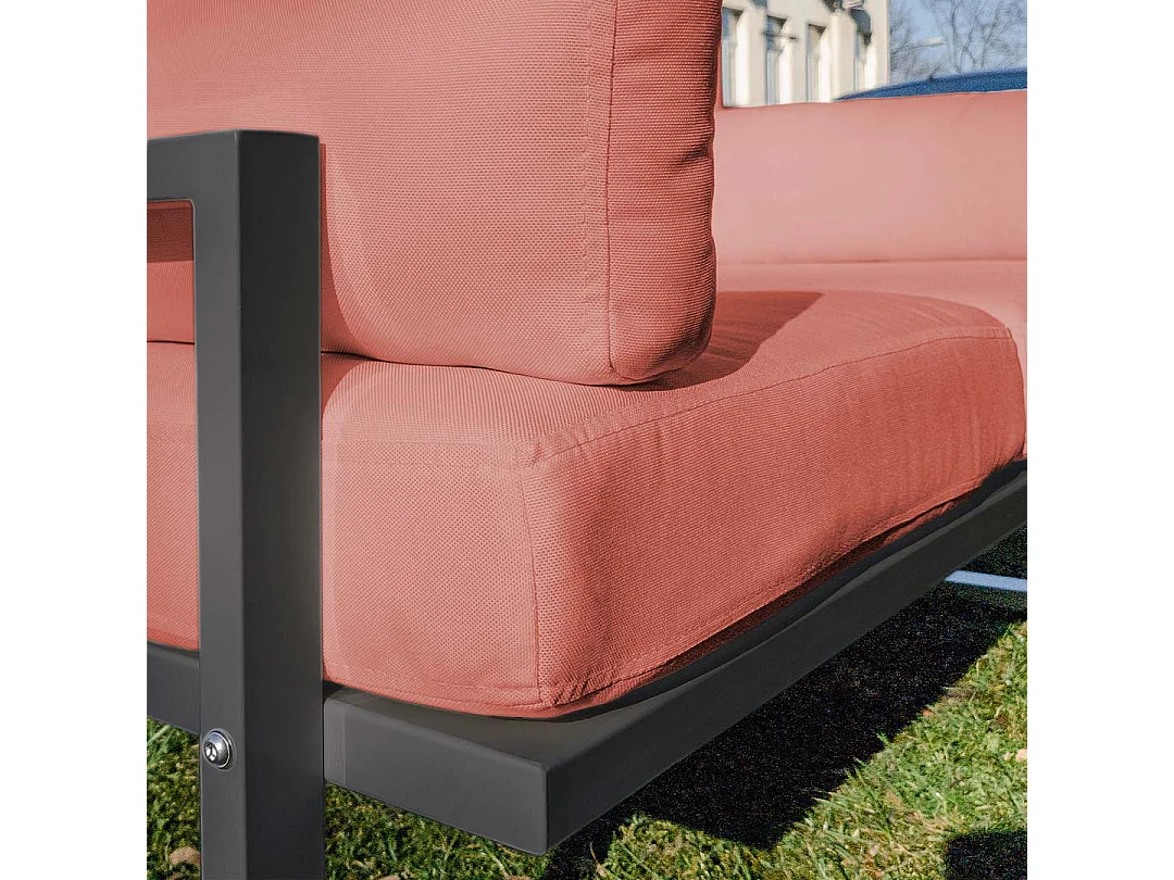 Fauteuil Soledo Corail - Structure Anthracite