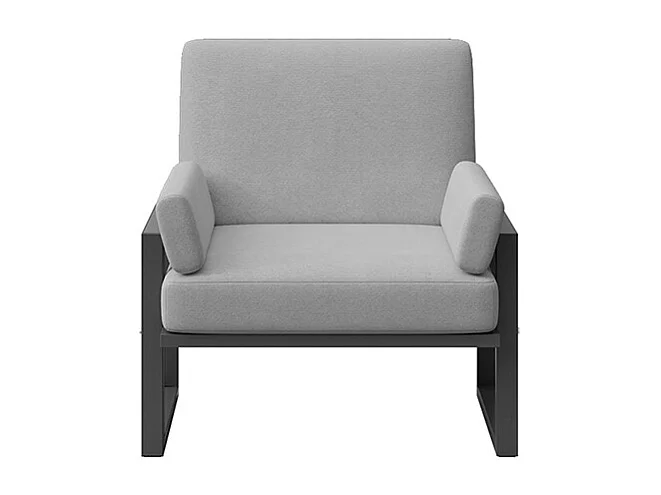 Fauteuil Soledo Gris clair - Structure Anthracite
