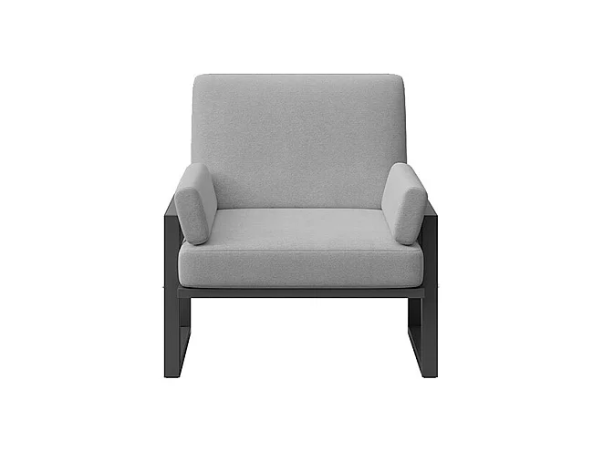 Fauteuil Soledo Gris clair - Structure Anthracite