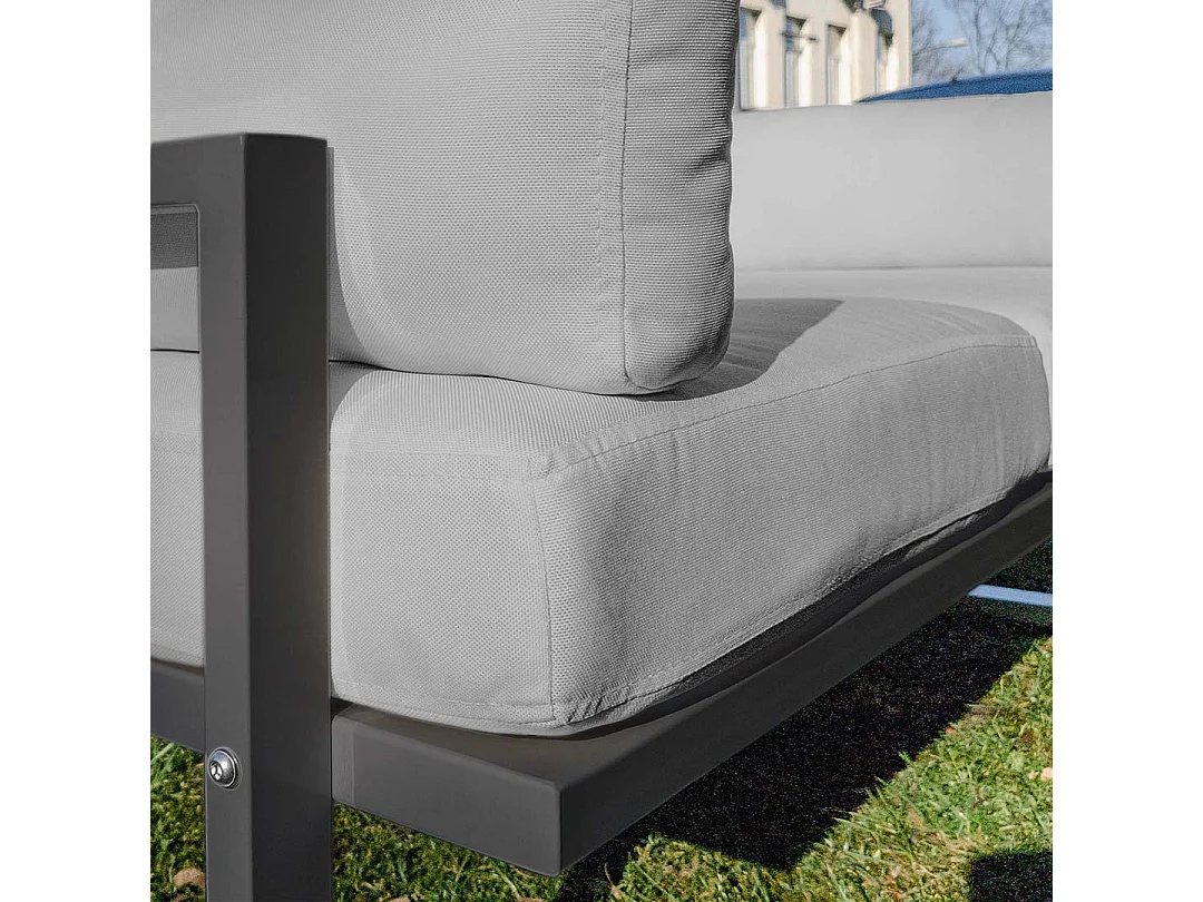 Fauteuil Soledo Gris clair - Structure Anthracite