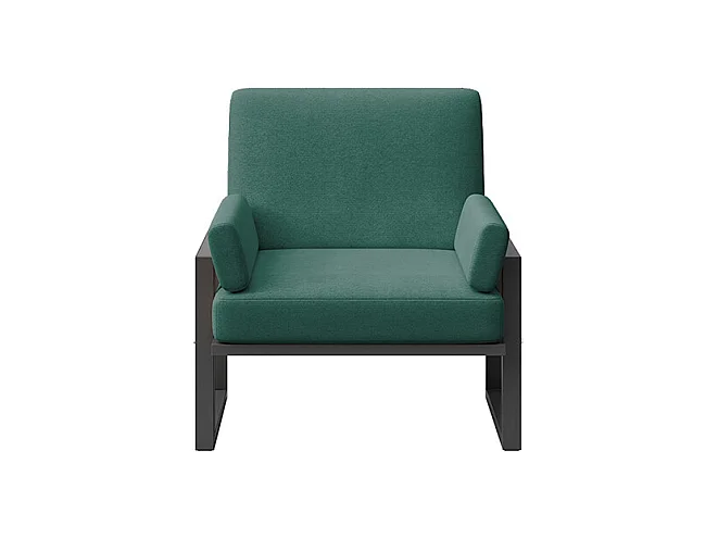 Fauteuil Soledo Vert profond - Cadre Anthracite