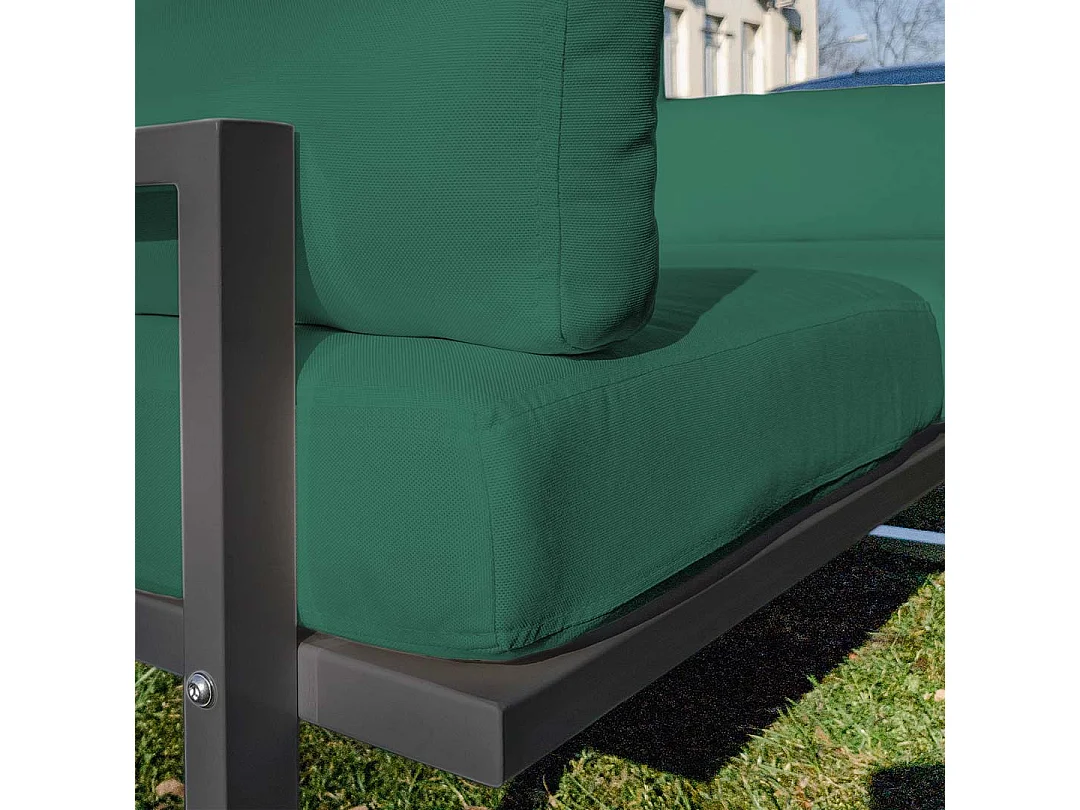 Fauteuil Soledo Vert profond - Cadre Anthracite