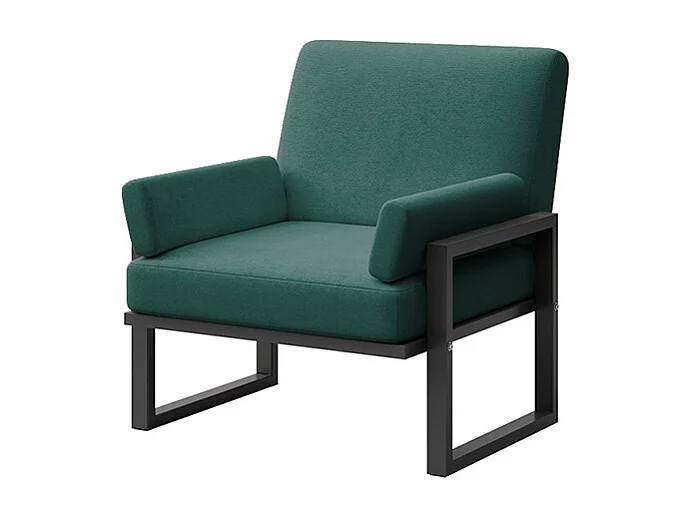 Soledo fauteuil diepgroene - antraciet frame