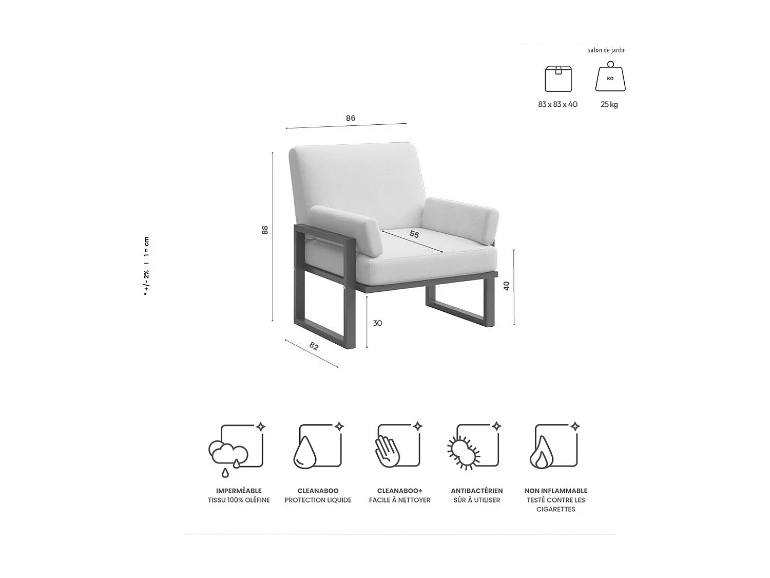 Soledo fauteuil diepgroene - antraciet frame