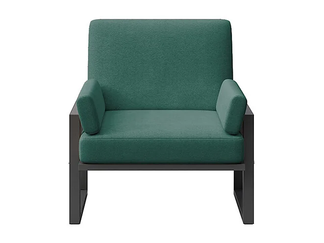 Fauteuil Soledo Vert profond - Cadre Anthracite