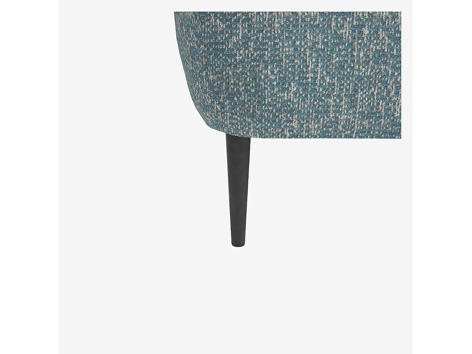 Lit coffre 160 x 200 cm en tissu texturé avec LEDs intégrées - Bleu chiné