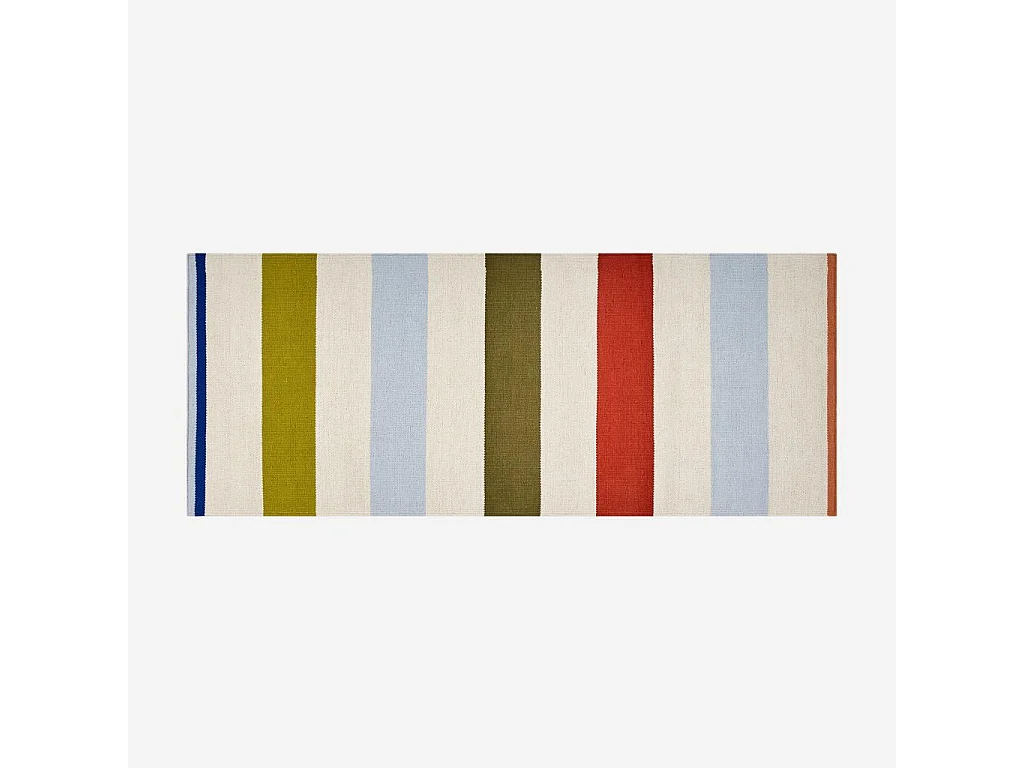 Habitat - Tapis tissé en coton - 75 x 180 cm - Vert kaki - Design by Floriane Jacques - Claudie