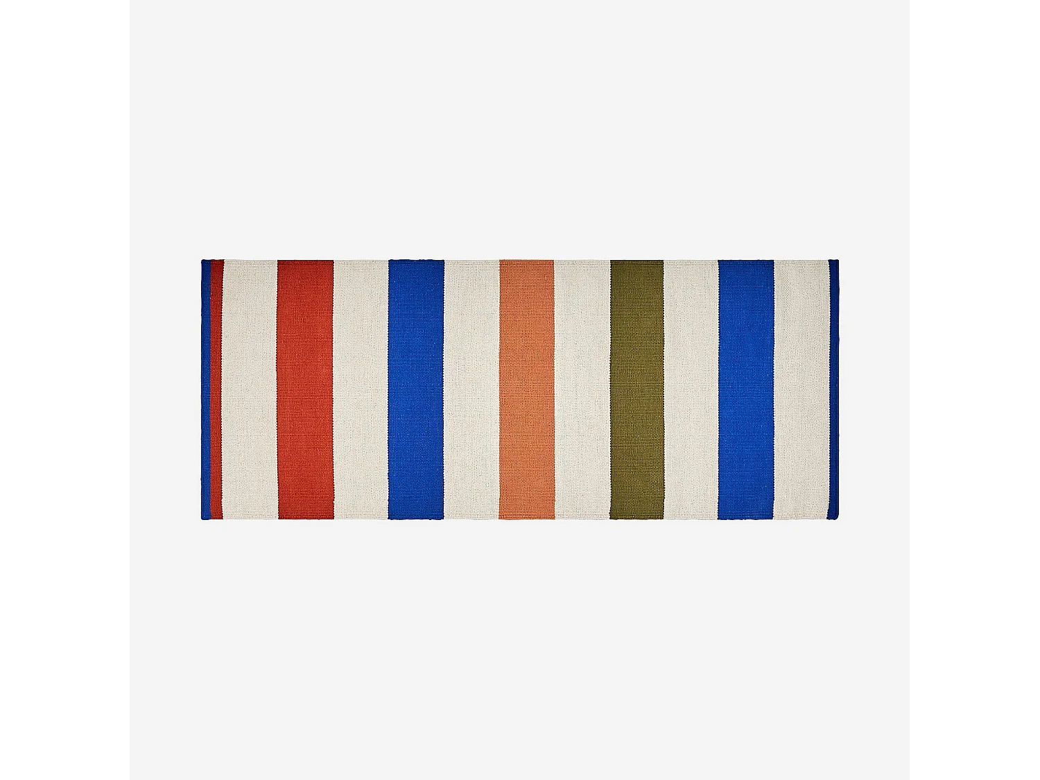 Tapis tissé en coton - 75 x 180 cm - Bleu électrique - Design by Floriane Jacques