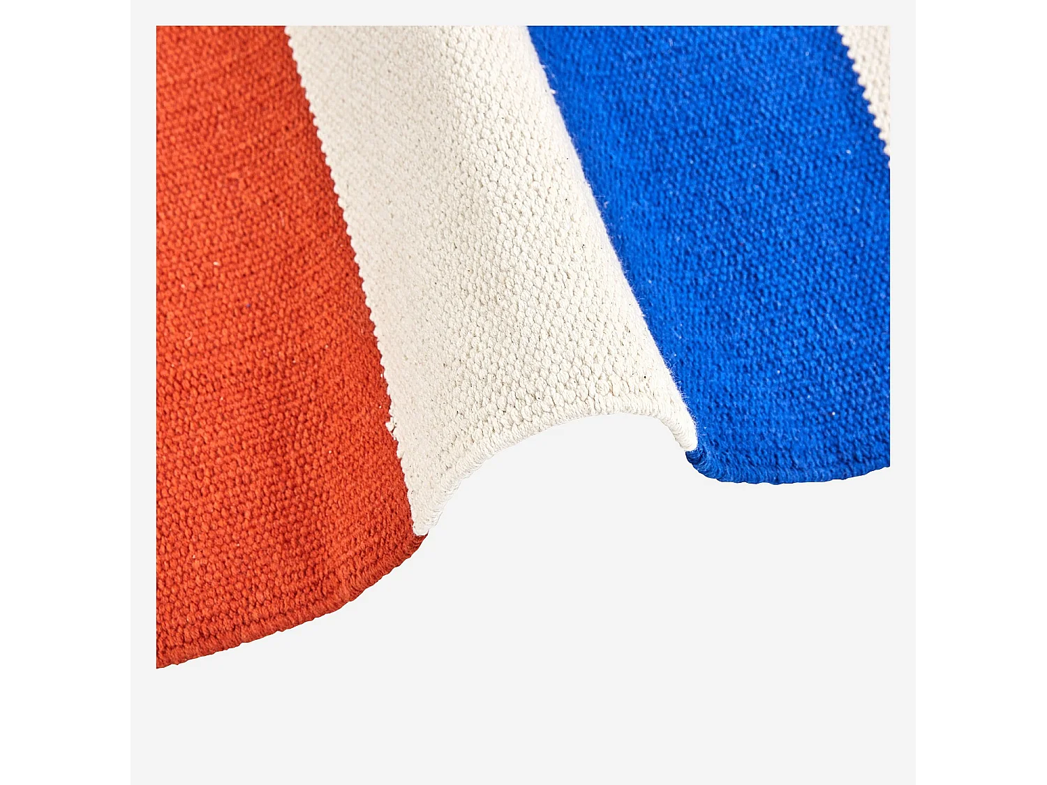 Tapis tissé en coton - 75 x 180 cm - Bleu électrique - Design by Floriane Jacques