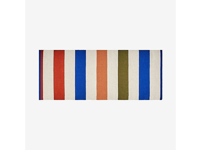 Habitat - Tapis tissé en coton - 75 x 180 cm - Bleu électrique - Design by Floriane Jacques - Claudie