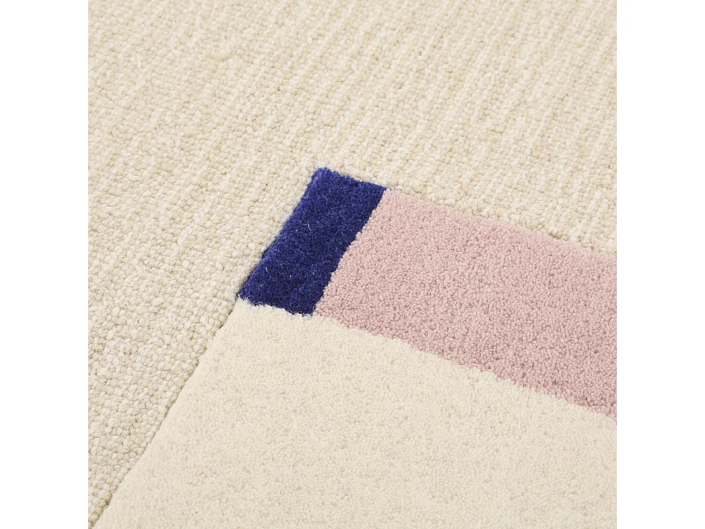 Habitat - Tapis rond tufté en laine - 150 cm - Beige - Design by Floriane Jacques - Calvin