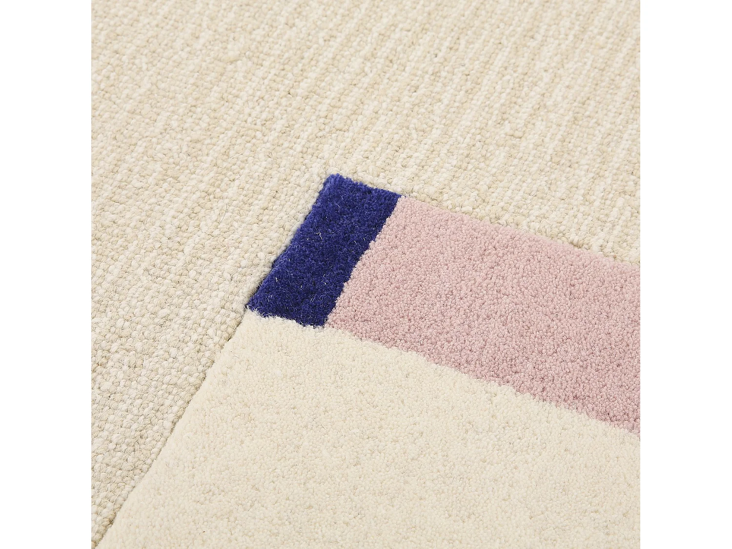 Habitat - Tapis rond tufté en laine - 150 cm - Beige - Design by Floriane Jacques - Calvin