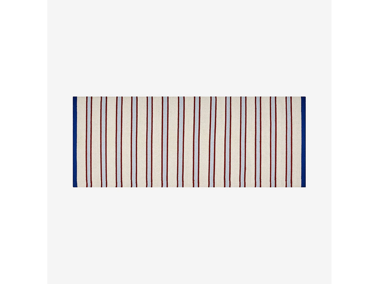 Tapis tissé plat en coton - 75 x 180 cm - Bleu ciel - Design by Floriane Jacques